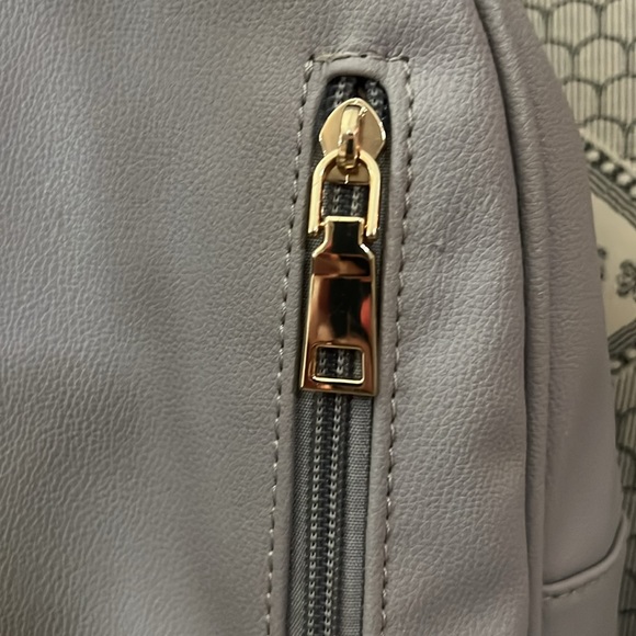 Grey Quilted Backpack - Picture 4 of 5